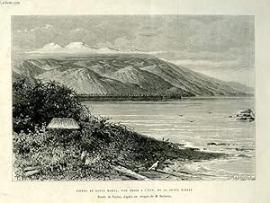 Une Gravure XIXe siècle Sierra de Santa Marta, vue prise à l'Est, de la Punta Tapias (d'après les...