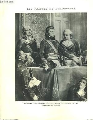 Les Maitres de l'Eloquence. Planche VI : Bonaparte présidant l'installation du Conseil d'Etat.