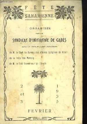 Programme de la Fête Saharienne, des 2 et 3 février 1935.