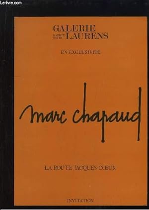 Marc Chapaud. "La route Jacques Coeur". Carton d'Invitation à l'Exposition du 4 au 31 décembre 1983