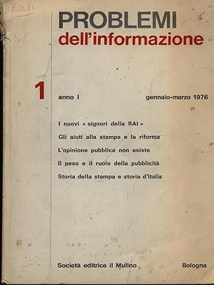 Problemi dell'informazione n. 1/gennaio-marzo 1976