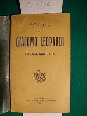 Poesie di Giacomo Leopardi (Edizione corretta)