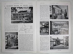 Early Country Life magazine for April 2nd 1938 featuring A Modern House at Moor Park (6,Temple Ga...