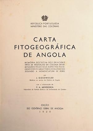 CARTA FITOGEOGRÁFICA DE ANGOLA.