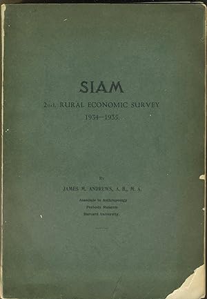 Siam. 2nd Rural Economic Survey 1934-1935