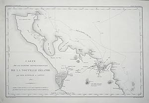 Carte de la Partie Septentrionale De La Nouvelle Zelande par M.M. Durville et Lottin 1831