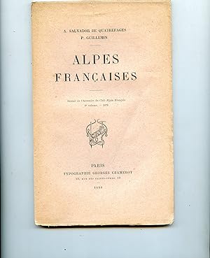 ALPES FRANÇAISES ( Extrait de l'Annuaire du Club Alpin Français 1879 )
