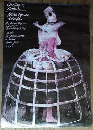 Dangerous Liaisons by Christopher Hampton, original Polish art poster by Wiktor Sadowski