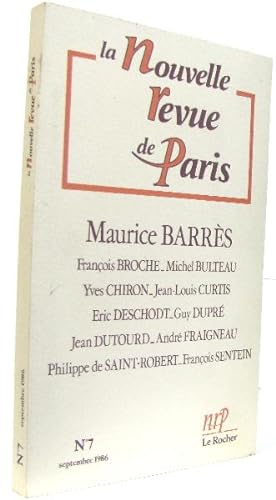 La nouvelle revue de paris n°7 septembre 1986