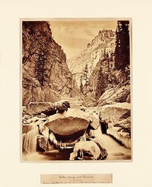 TOLTEC GORGE AND TUNNEL. (SAN JUAN MOUNTAINS.) DENVER AND RIO GRANDE RAILWAY - THE SCENIC LINE OF...