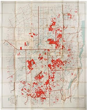 MAP OF THE ADIRONDACK FOREST AND ADJOINING TERRITORY COMPILED FROM OFFICIAL MAPS AND FIELD NOTES.