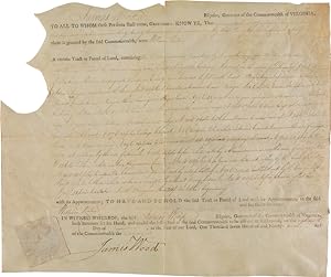 [VIRGINIA LAND GRANT SIGNED BY GOVERNOR JAMES WOOD, 1797]