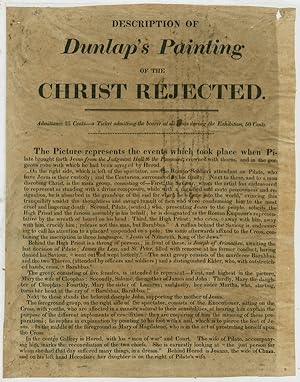 DESCRIPTION OF DUNLAP'S PAINTING OF THE CHRIST REJECTED [caption title]
