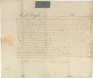 [MANUSCRIPT BRITISH ROYAL COMMISSION ON VELLUM APPOINTING ROBERT DINWIDDIE AS INSPECTOR GENERAL O...