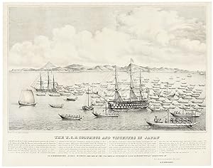 THE U.S.S. COLUMBUS AND VINCENNES IN JAPAN. [with:] DEPARTURE OF THE U.S.S. COLUMBUS AND VINCENNE...