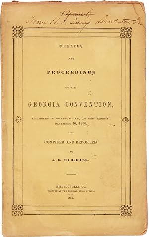 DEBATES AND PROCEEDINGS OF THE GEORGIA CONVENTION.