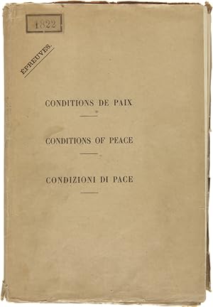 CONDITIONS OF PEACE WITH AUSTRIA [caption title printed in English, French, and Italian]
