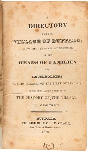 A DIRECTORY FOR THE VILLAGE OF BUFFALO, CONTAINING THE NAMES AND RESIDENCE OF THE HEADS OF FAMILI...