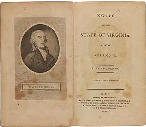 NOTES ON THE STATE OF VIRGINIA. WITH AN APPENDIX