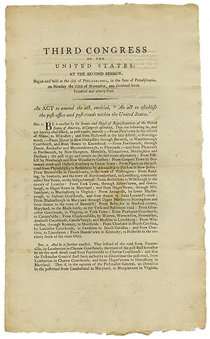 THIRD CONGRESS OF THE UNITED STATES, AT THE SECOND SESSION.AN ACT TO AMEND THE ACT, ENTITLED, "AN...