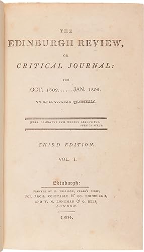 [COLLECTION OF TEN VOLUMES OF The Edinburgh Review CONTAINING ARTICLES ON ARCTIC EXPLORATION]