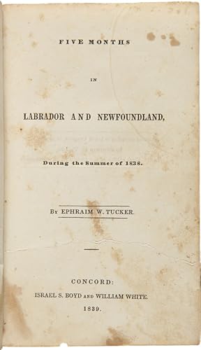 FIVE MONTHS IN LABRADOR AND NEWFOUNDLAND, DURING THE SUMMER OF 1838