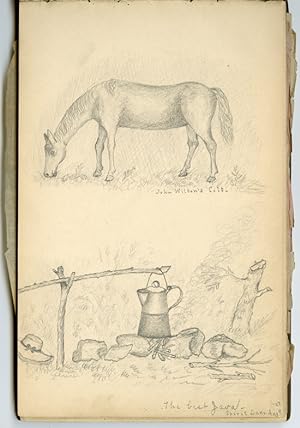 [SKETCHBOOK OF JOURNALIST ALBERT SHAW FROM 1877, DURING HIS TIME AT IOWA COLLEGE]