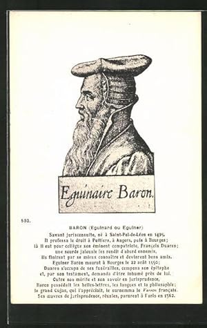 Ansichtskarte Baron Eguinard, Französischer Jurist und Staatsmann, Seitenportrait