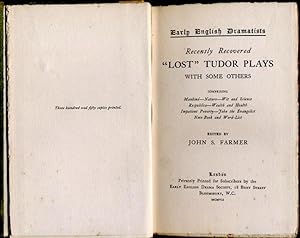 Recently Recovered 'Lost' Tudor Plays with some Others