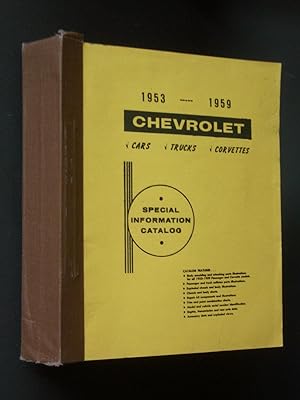 1953-1959 Chevrolet Cars Trucks Corvettes Special Information Catalog