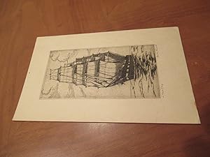 Original Etching "A Tall Ship", By Stanley Harrod