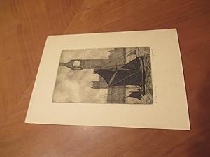 Original Etching "A Thames Barge", By Stanley Harrod