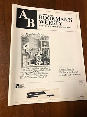 Bookmans Weekly Bookmans Weekly for The Specialist Book World December 8, 1986 A Romantic Partn...