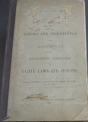 Cape of Good Hope: Report and Proceedings with Appendices of the Government Commission on Native ...