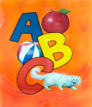 Painting of the ABCs and a cat