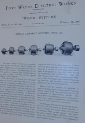 Wood Systems. Bulletin No.1091. Direct-Current Motors - Type EF February 15, 1907