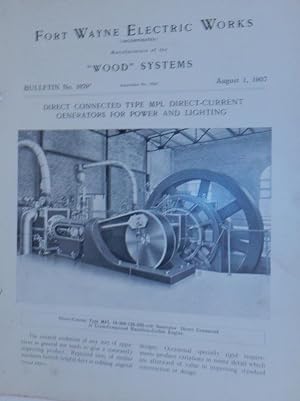 Wood Systems. Bulletin No.1079. Direct Connected Type MPL Direct-Current Generators for Power and...