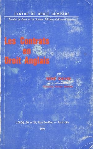 Les contrats en droit anglais [.] Avec la collaboration de: Françoise Grivart de Kerstrat.