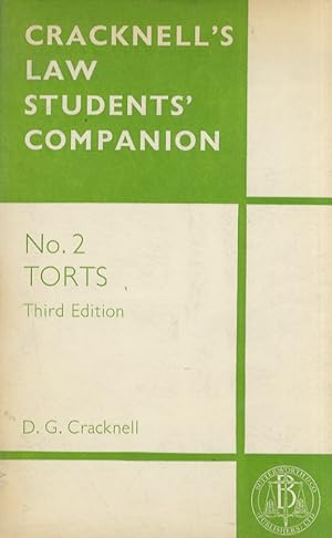Cracknell's Law Students' Companion. No. 2: Torts. Third Edition.