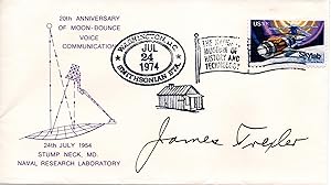 MOON BOUNCE POSTAL COVER SIGNED BY JAMES TREXLER