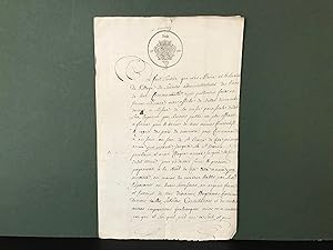 Unidentified Untranslated Handwritten Letter (or document/contract?) in French. Dated 1790. Large...