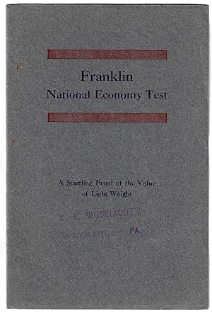 Franklin National Economy Test. Ninety-four Cars Average 32.8 Miles on One Gallon of Gasoline. A ...