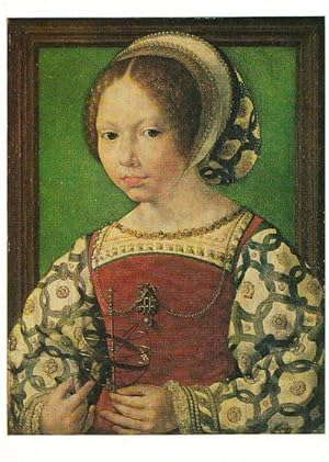 Gossaert Jan A Little Girl Flemish Painting School Old London Gallery Postcard