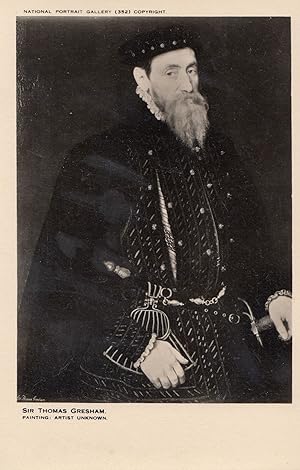 Thomas Gresham Antique Painting Postcard