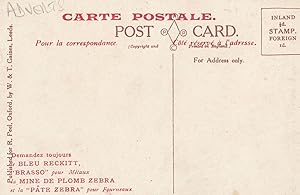 Pate Zebra Antique Langdale Farm Advertising Postcard