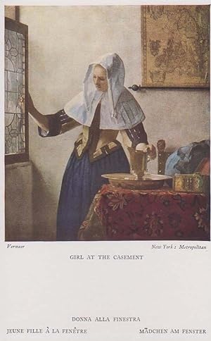 Vermeer Girl At The Casement Nun Chalice Antique Dutch Painting Postcard