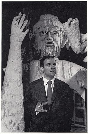Francois Truffaut Henri Dauman French Film Director Smoking at Louvres Photo Postcard