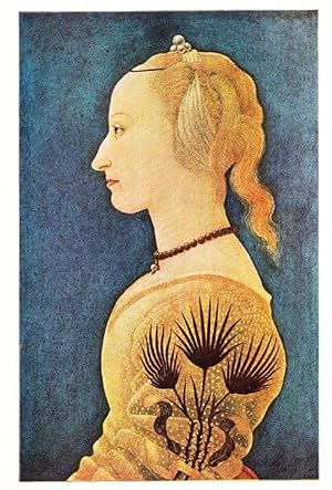 Alesso Baldovinetti Portrait Of A Lady In Yellow Art Gallery Painting Postcard