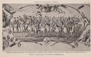 Versailles Peace Treaty American Independence London College Exhibit Postcard