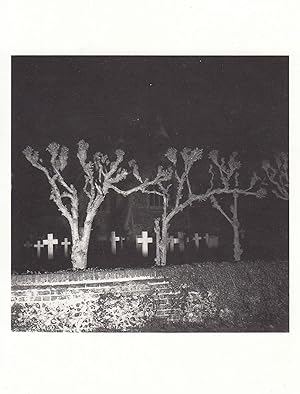 Bill Brandt Cars Headlights On Haunted Graveyard Grave Stone Photo Postcard
